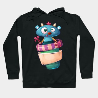 Funny cute Halloween monster cartoon Hoodie